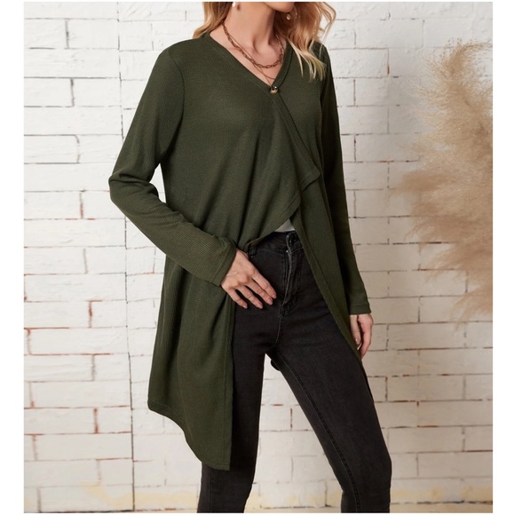 Cozy Button High Low Cardigan - Picture 5 of 5